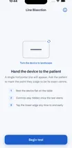 Line Bisection test screen